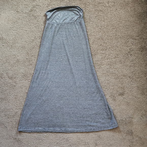 Black/Grey Striped Maxi Skirt, Women's XS - Picture 3 of 6